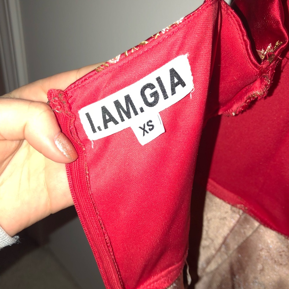 I.AM.GIA satin red dress
